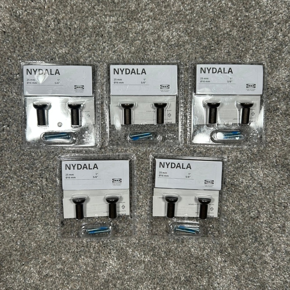 IKEA Nydala Knobs Bronze Effect 25mm 5/8 inch 404.057.58 Lot of 5 Packs 10 Total